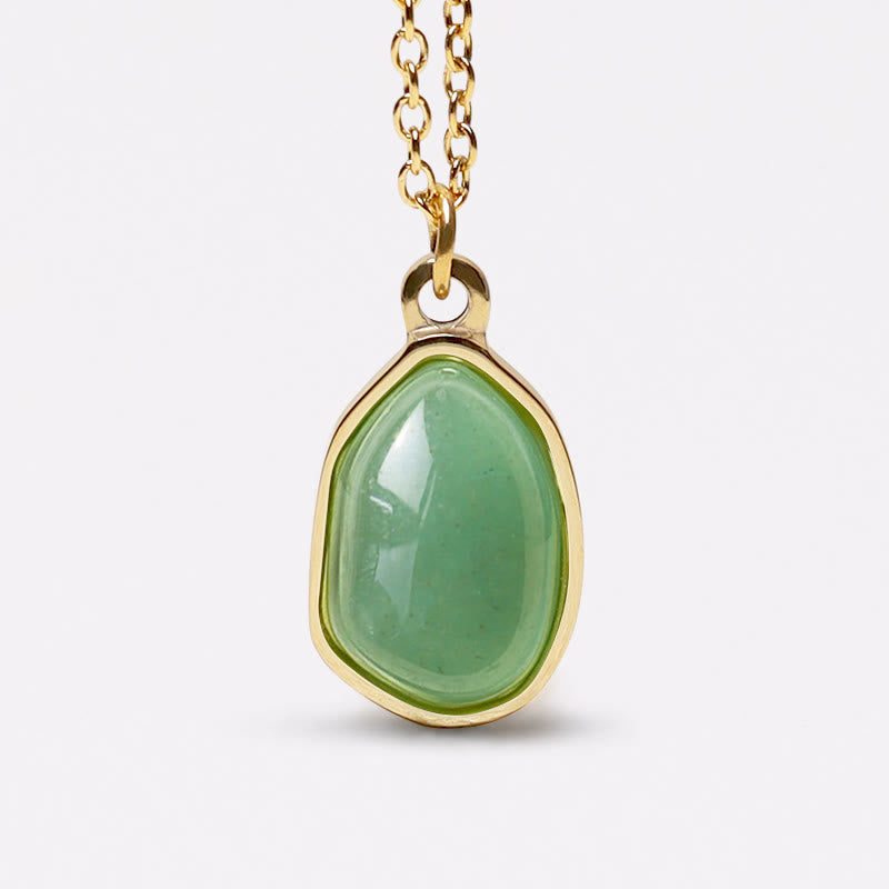 WORN WITHIN Natural Green Aventurine Amethyst Rose Quartz Blessing Necklace Pendant