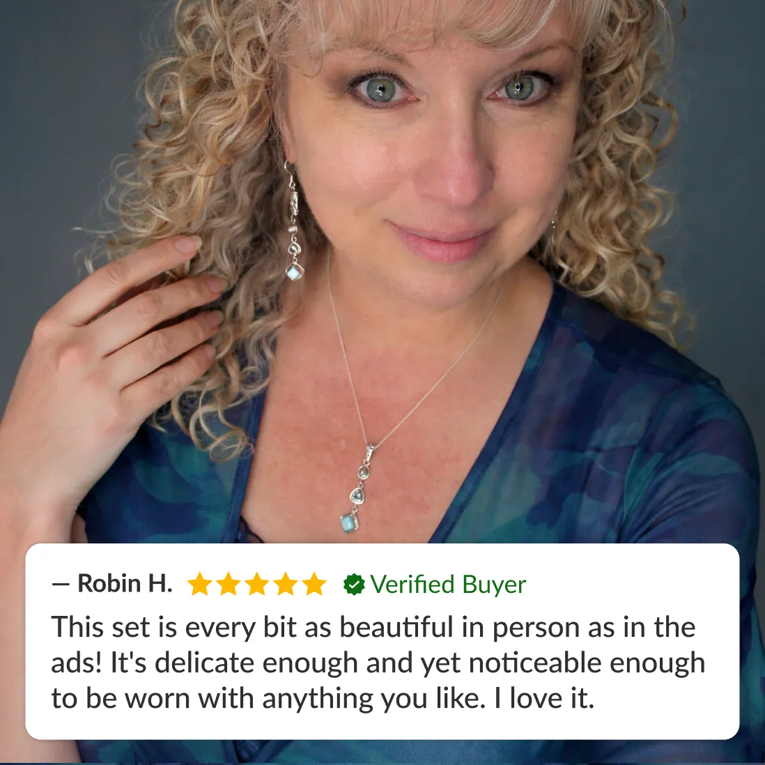 Silver Larimar Necklace