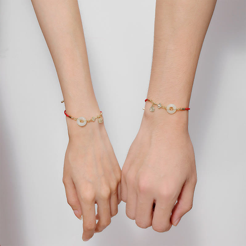 Hetian Jade Red String Bracelet