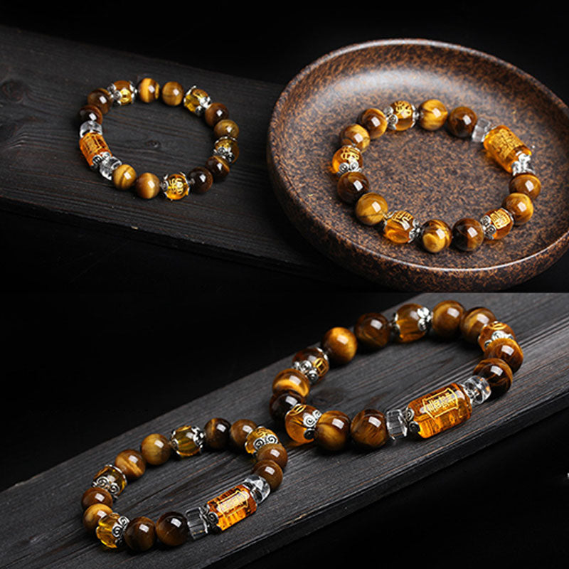 WORN WITHIN Tiger Eye Bead Fortune Prosperity Bracelet
