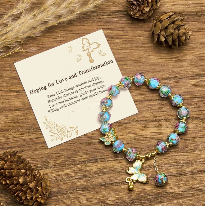 Liuli Butterfly Bead Bracelet