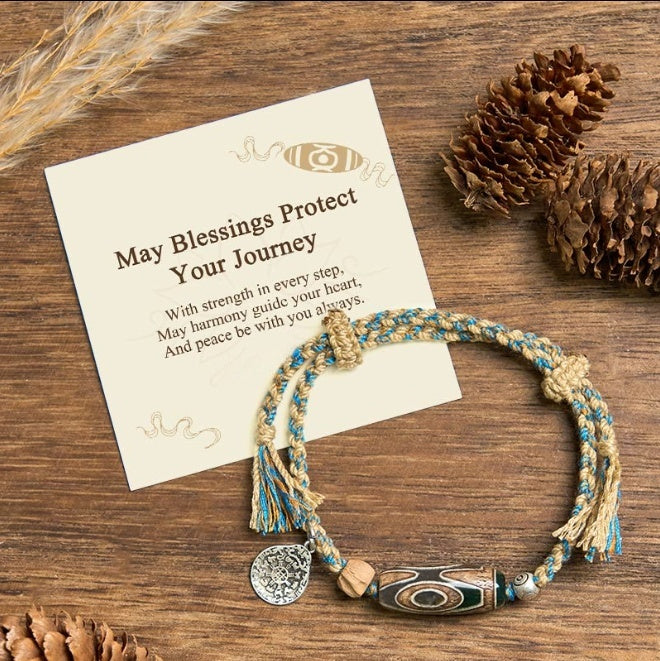 Dzi Bead String Bracelet