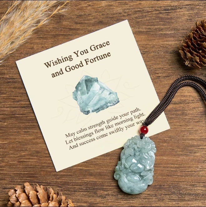 Jade Horse Pendant Necklace