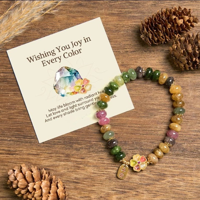 Tourmaline Jade Bead Bracelet