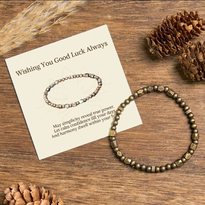 Brass Round Bead Bracelet