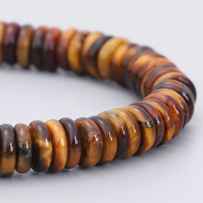 Buddha Stones Tibetan Tiger Eye Om Mani Padme Hum Protection Power Bracelet